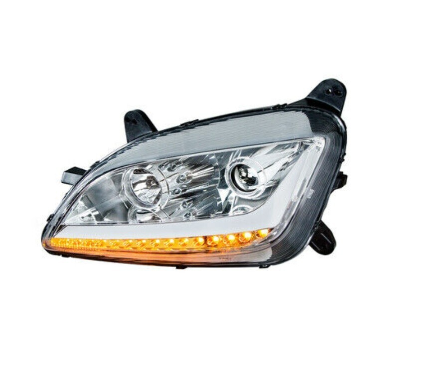 United Pacific 35812 Projection Headlight Assembly Lh Chrome Peterbilt 587 10-16