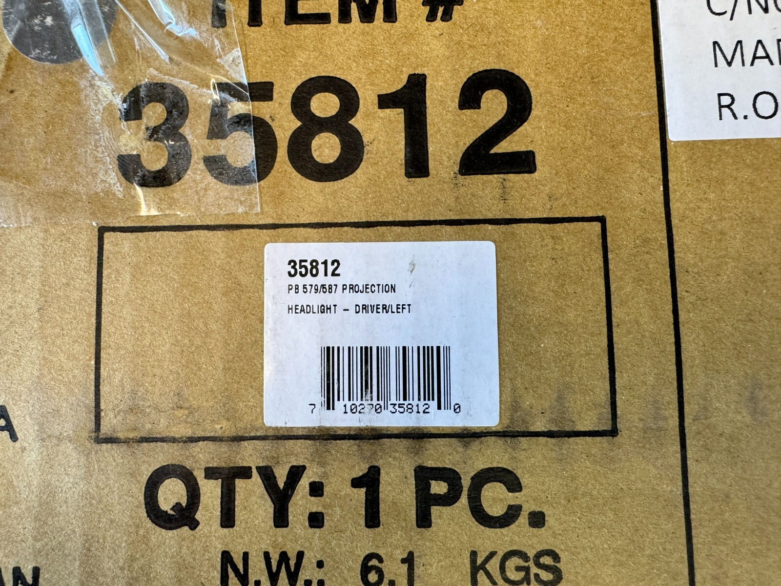 United Pacific 35812 Projection Headlight Assembly Lh Chrome Peterbilt 587 10-16 - Image 8