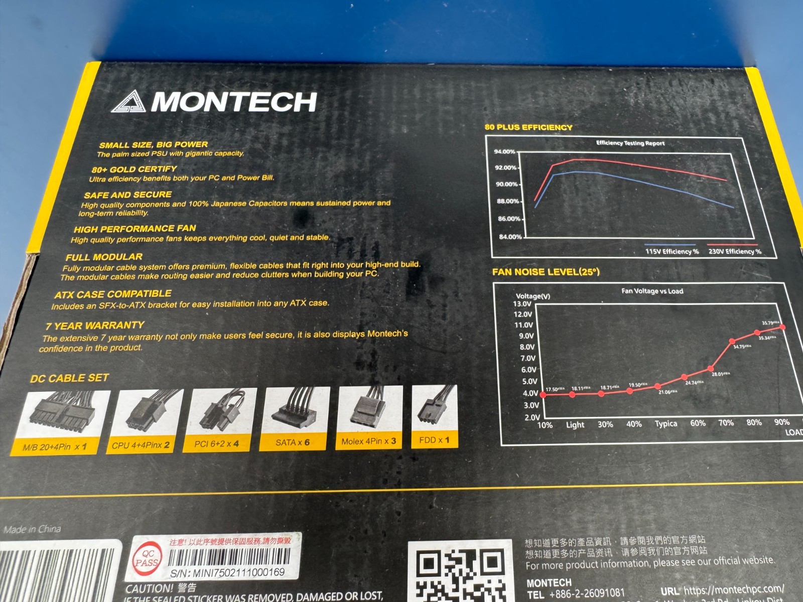 MONTECH Century Mini SFX 750 Watt 80 Plus Gold Certified Fully Modular PSU - Image 3