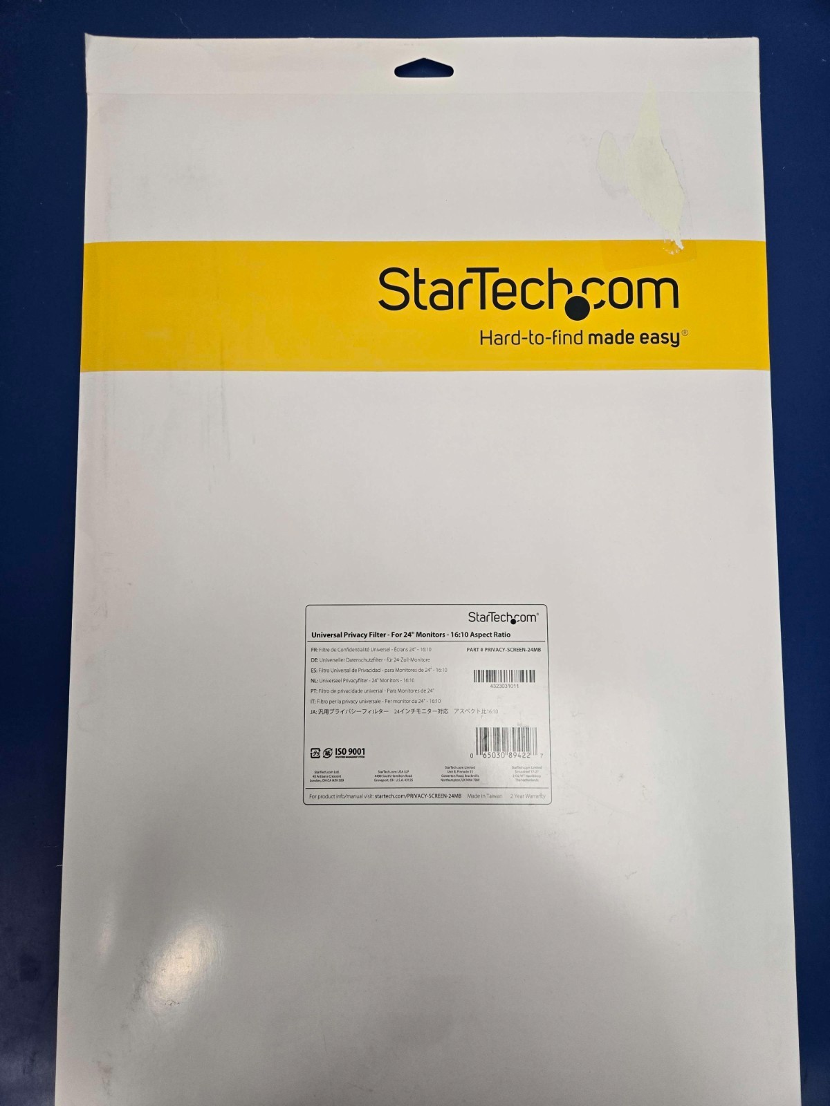 StarTech.com Universal Privacy Filter - for 24'' Monitors - 16:10 Aspect Ratio - Image 2