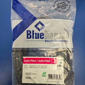 BlueDiamond DisplayPort to HDMI Cable 6.09m 20ft   M/M