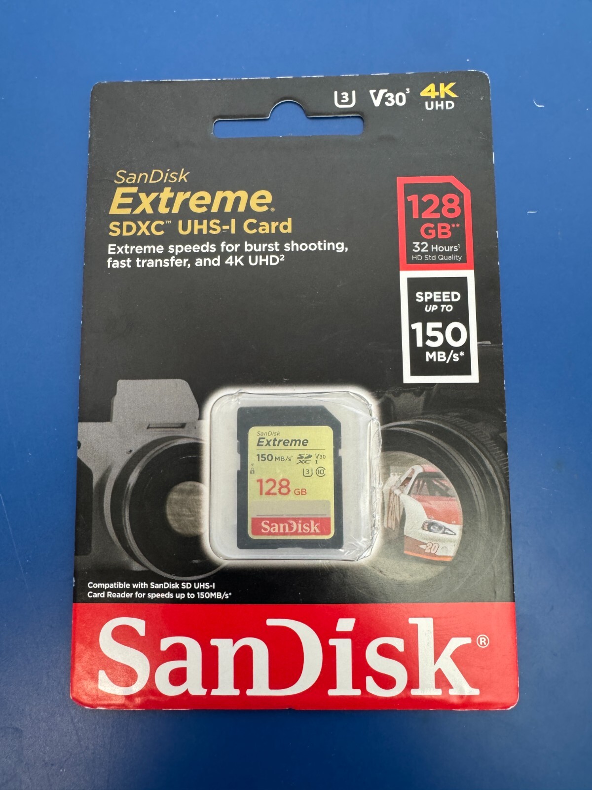 SanDisk Extreme 128GB SDXC 150MB/S 1000x UHS-1 SD Class 10 Memory Card 128G 4K