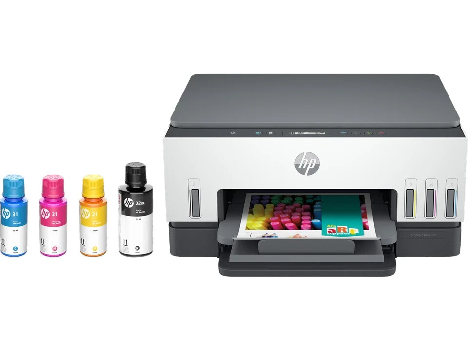 HP Smart Tank 6001 All-in-One InkJet Printer, Color Mobile Print, Scan, Copy,