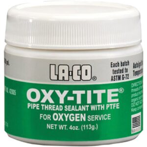 LA-CO ® 042805 OXY-TITE ® Pipe Thread Sealant, 4 oz, White