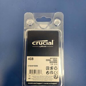 Crucial 4GB 2666 Mhz CL19 (DDR4) SODIMM Memory CT4G4SFS8266.C8FG