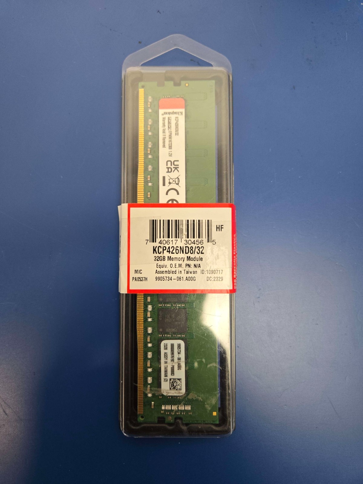 KCP426ND8/32 Kingston 32GB PC4-21300 DDR4-2666MHz non-ECC Unbuffered CL19