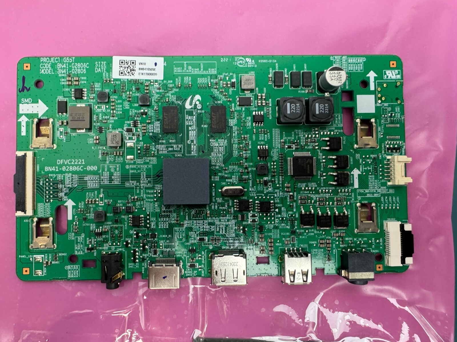 Samsung Odyssey G5 Curved Monitor Main Board C27G55TQWN BN9717830G BN9416505G