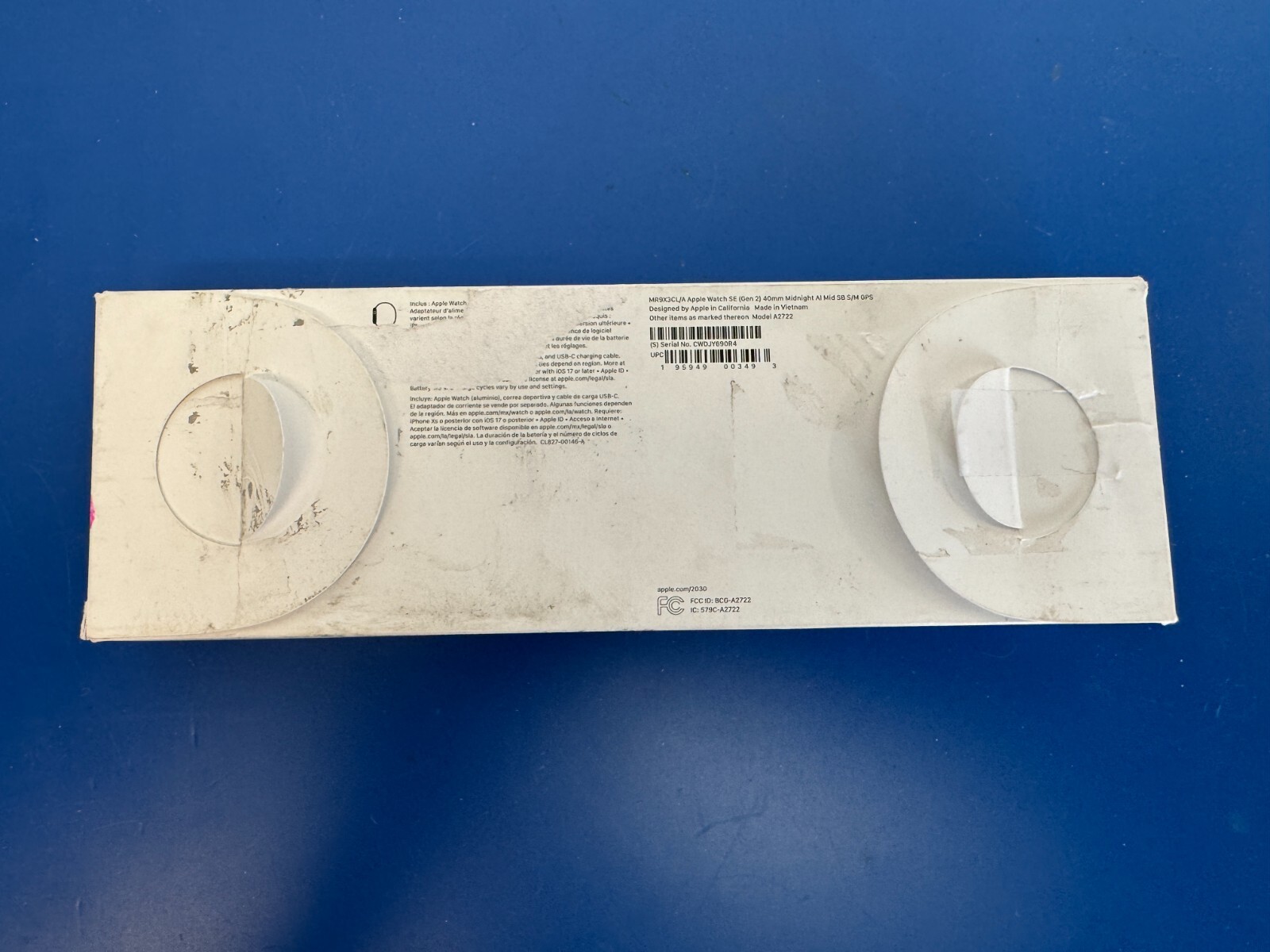 Apple Watch SE (Gen 2) 40mm Midnight Aluminum GPS S/M Sport Band (A2722) - Image 2