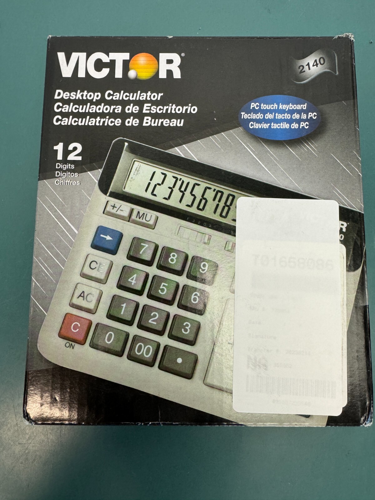 Victor Desktop Calculator 12 Digit Display 6.0 L x 7.5 W x 1.6 H