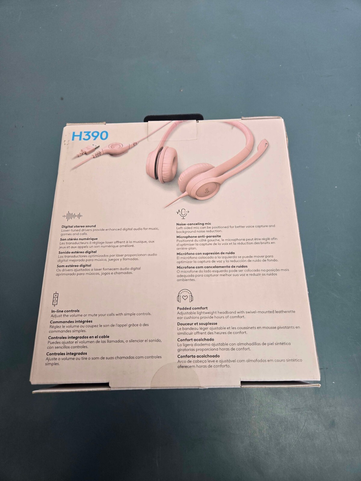 Logitech H390 USB Computer Headset - Pink - Image 3