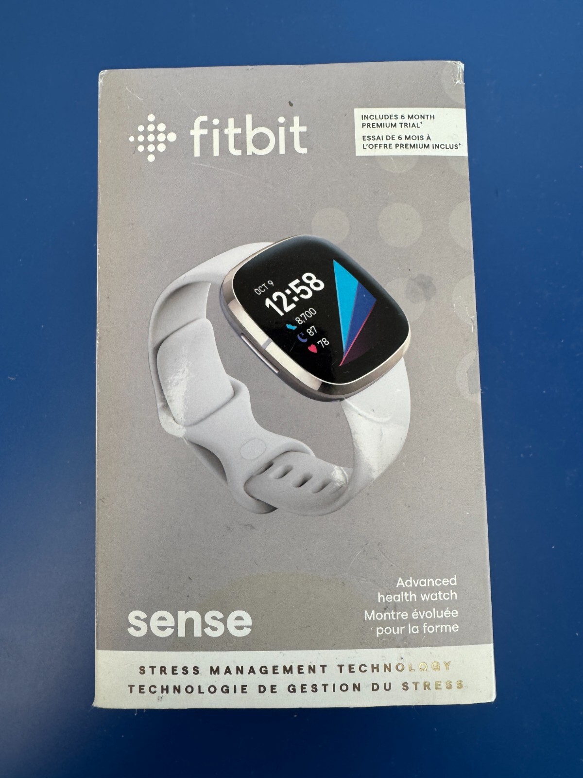Fitbit FB512GLWTFRCJK Sense Soft Gold Stainless Steel with Lunar White Band