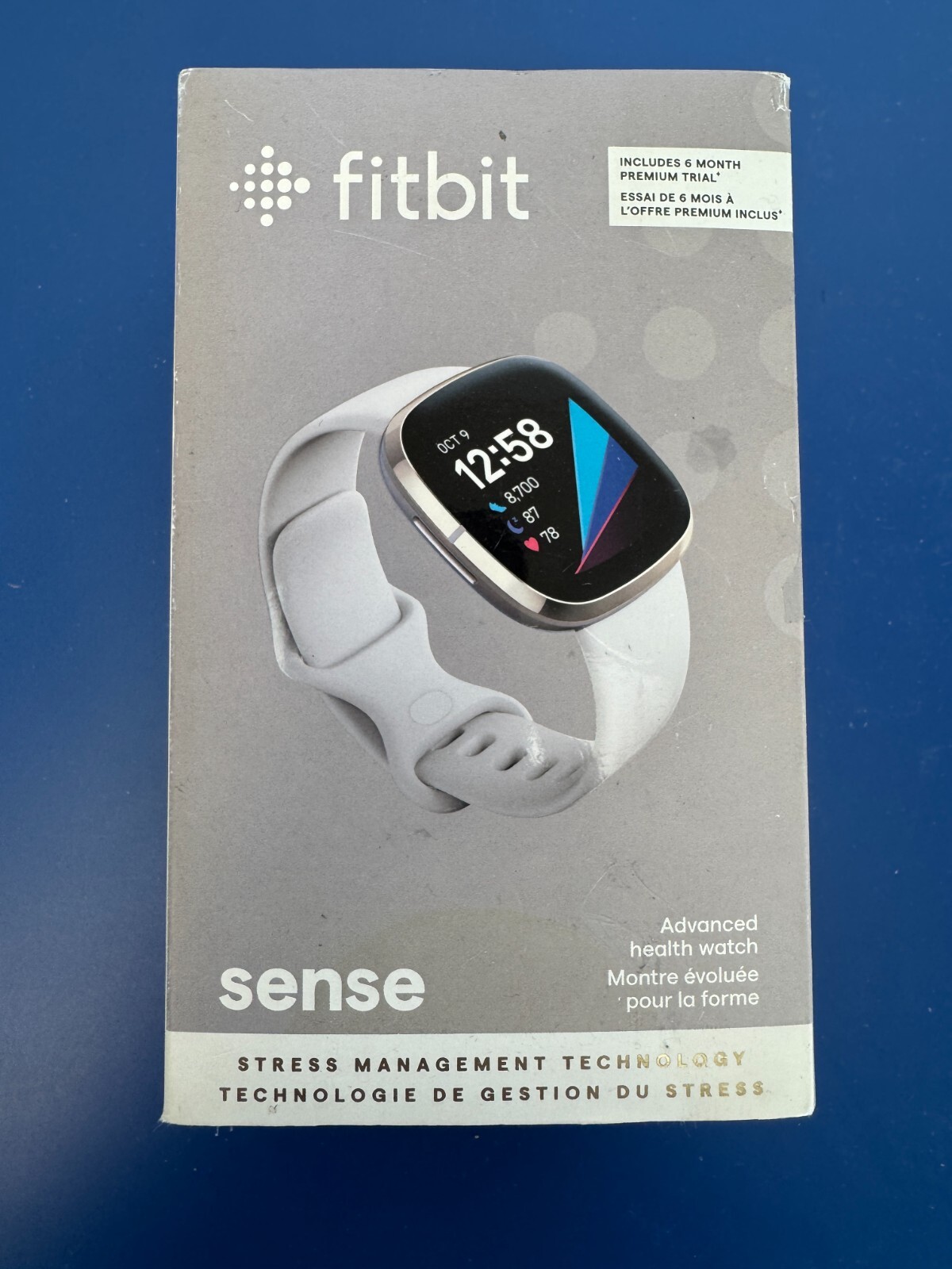 Fitbit FB512GLWTFRCJK Sense Soft Gold Stainless Steel with Lunar White Band - Image 2