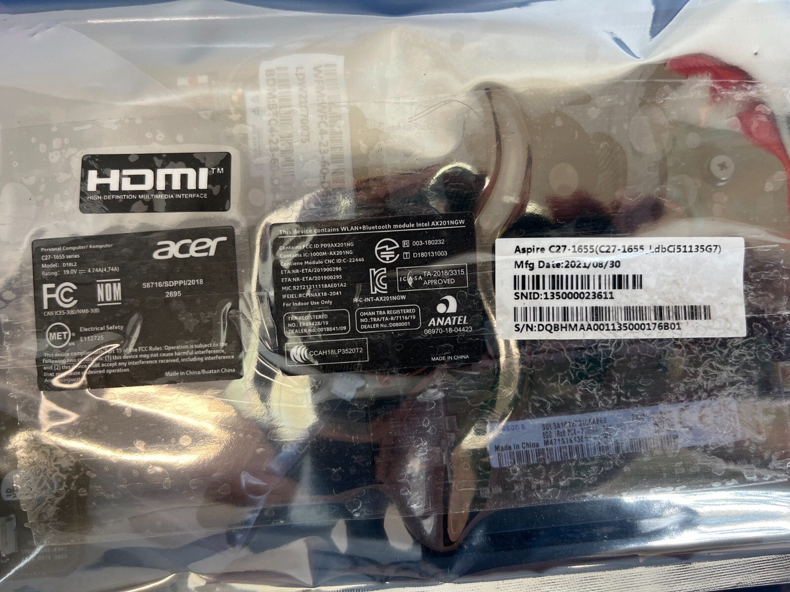 DB.BGG11.001 Acer C27-1655 Genuine Mainboard C27-1655 CI5-1135G7 - Image 3