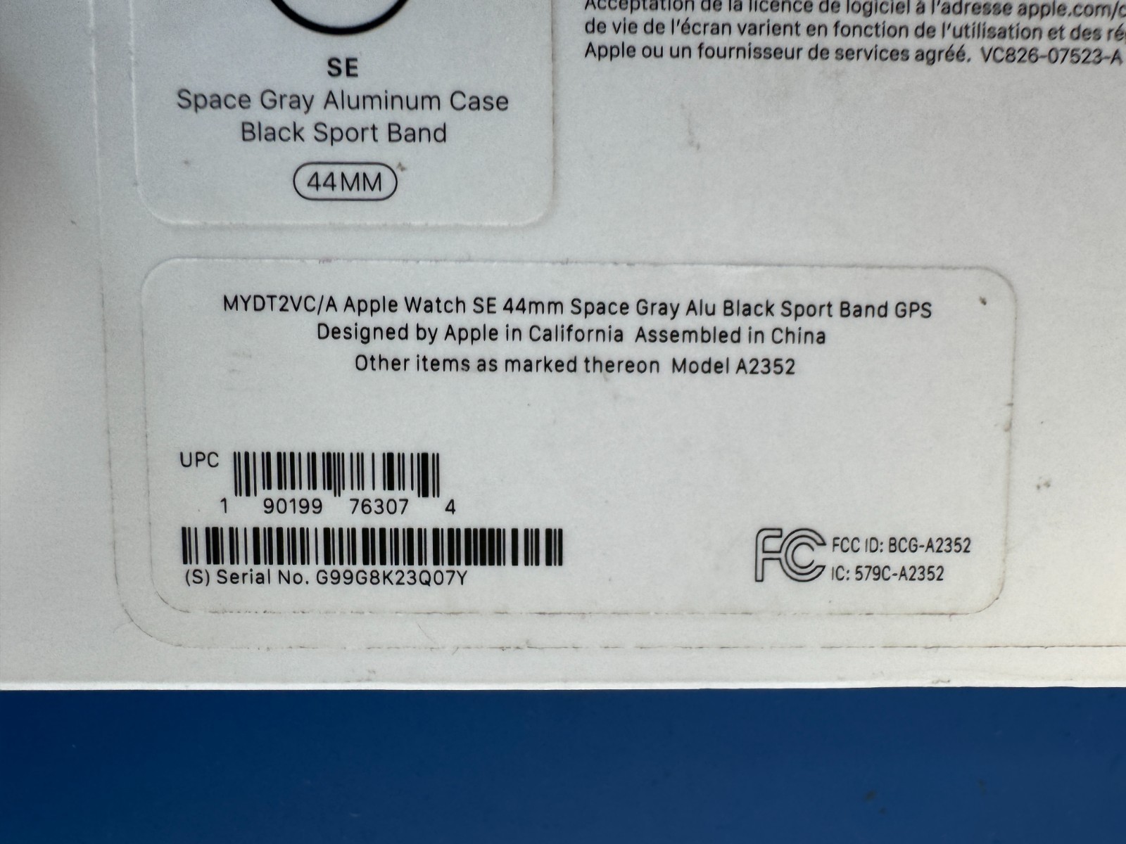 Apple Watch SE (Gen 2) 44mm Midnight Aluminum GPS & S/M + M/L Sport Band (A2723) - Image 10