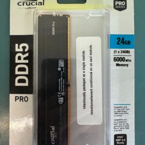 Crucial Pro 24GB DDR5-6000 UDIMM Unbuffered  CP24G60C48U5 Memory