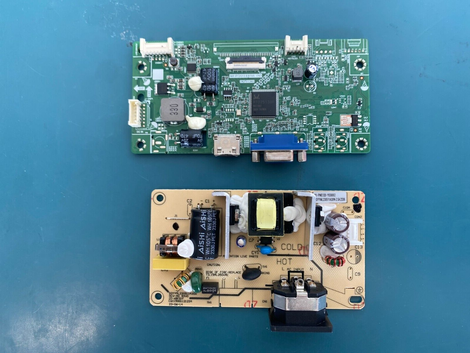 ASROCK CL25FF Monitor Main Board + PSU Power Supply