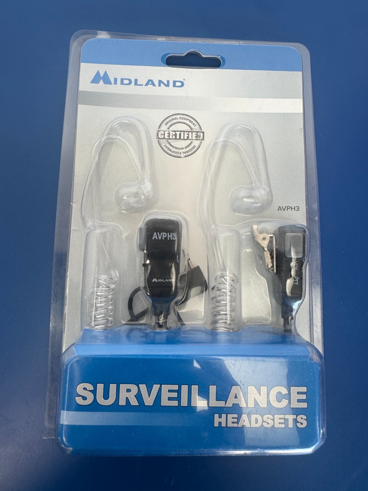 MIDLAND (AVPH3) Clear In-Ear Surveillance Headsets