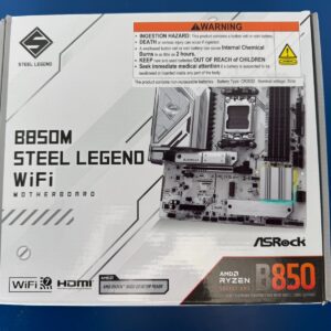 ASRock B850M STEEL LEGEND WIFI AM5 AMD B850 SATA 6Gb/s Micro ATX Motherboard