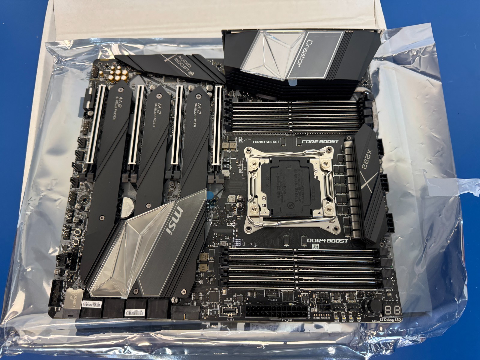 *READ* MSI Creator X299 Motherboard LGA 2066 PCI-E 3.0 1×U.2 M.2 8×SATAIII E-ATX