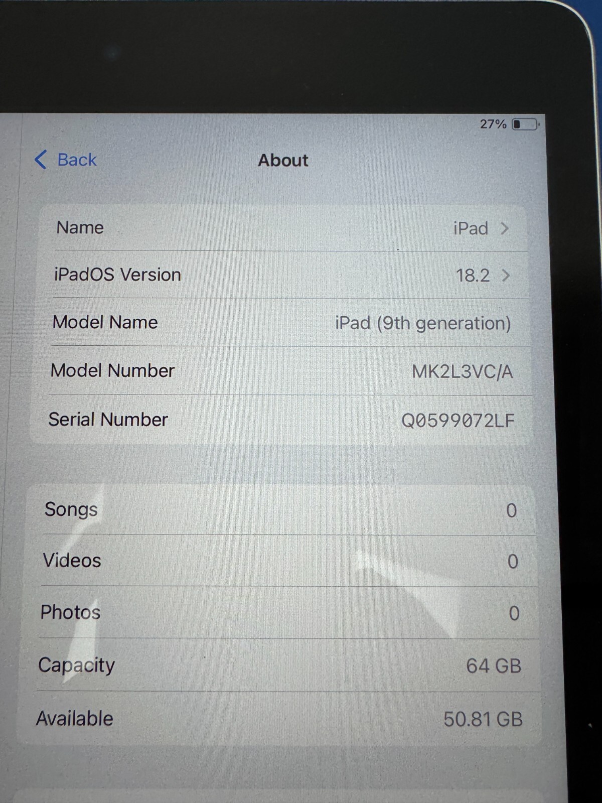 Apple iPad 9th Generation 10.2-inch 64GB Wi-Fi Silver A2602 - Image 7