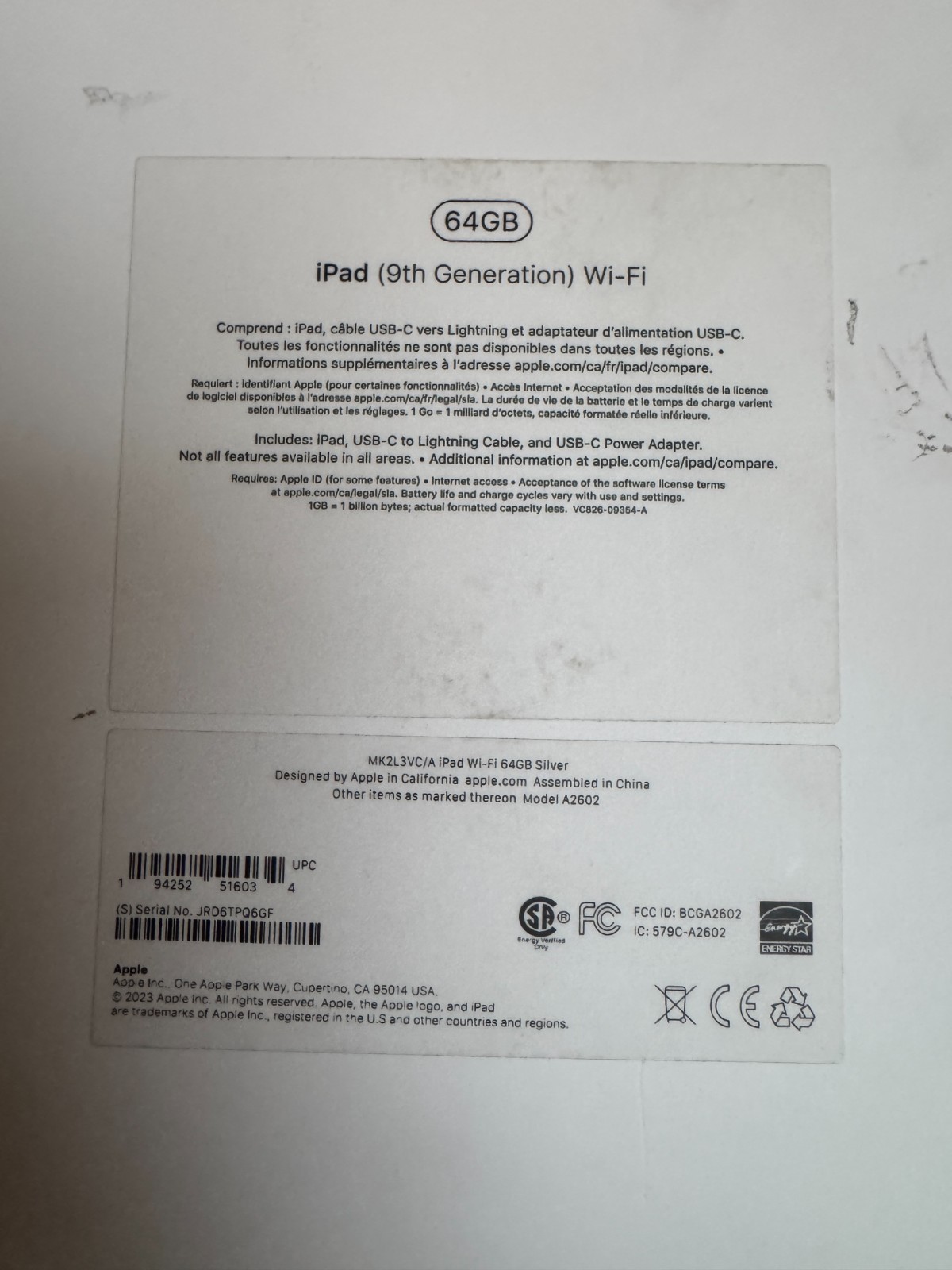 Apple iPad 9th Generation 10.2-inch 64GB Wi-Fi Silver A2602 - Image 8