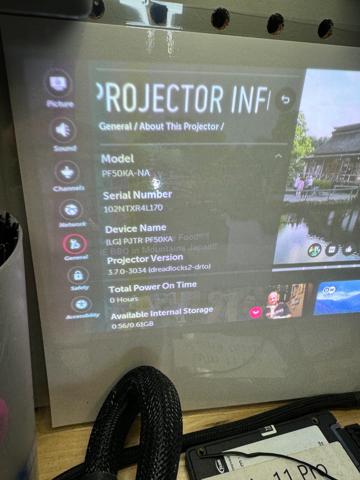 LG - PF50KA 1080p Wireless Smart DLP Portable Projector - Image 10