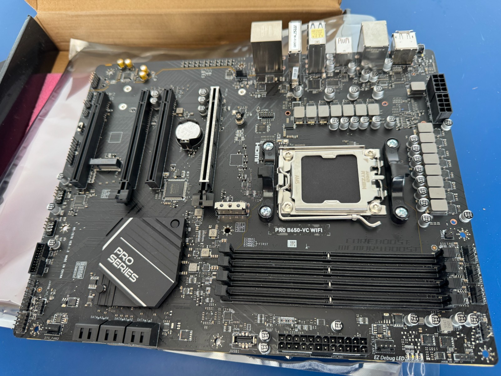 MSI PRO B650-VC WIFI AMD AM5 B650 ATX M.2 Desktop Motherboard
