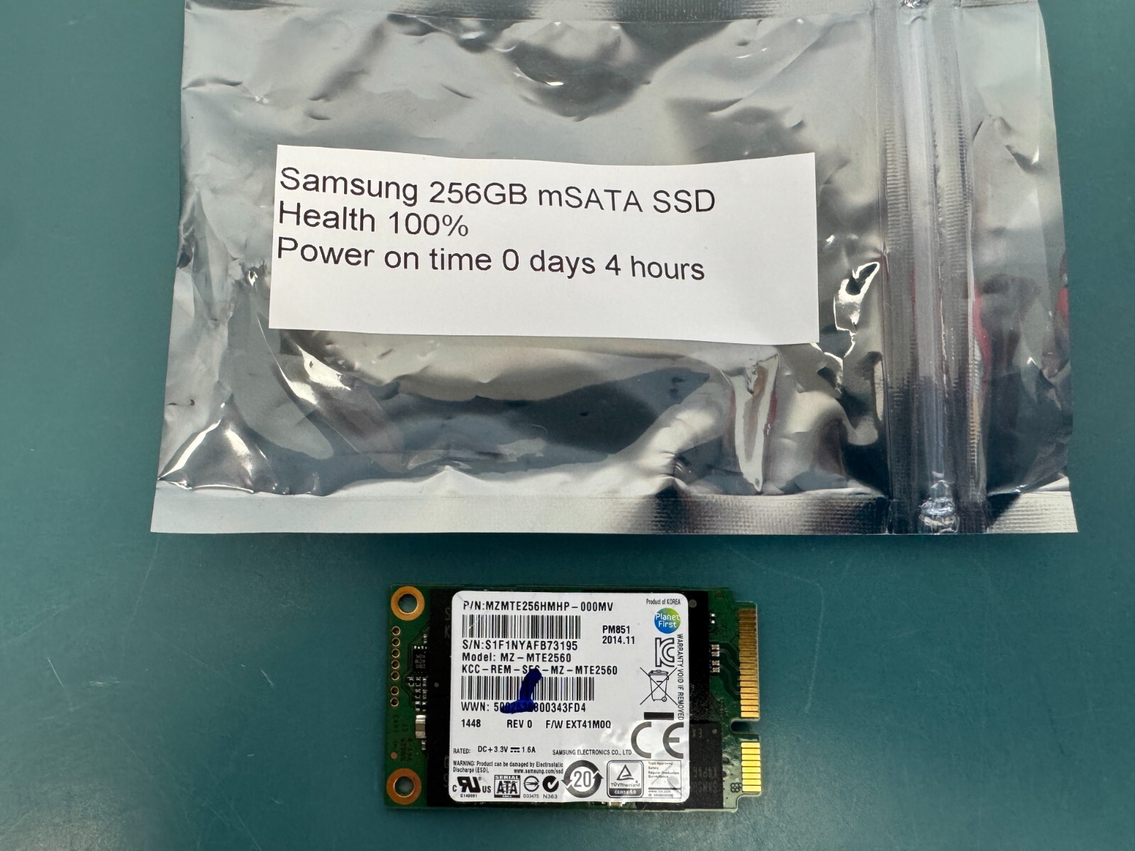 Samsung PM851 SSD 256GB 256G mSATA MZ-MTE2560 Solid State Drive TLC mSATA SSD