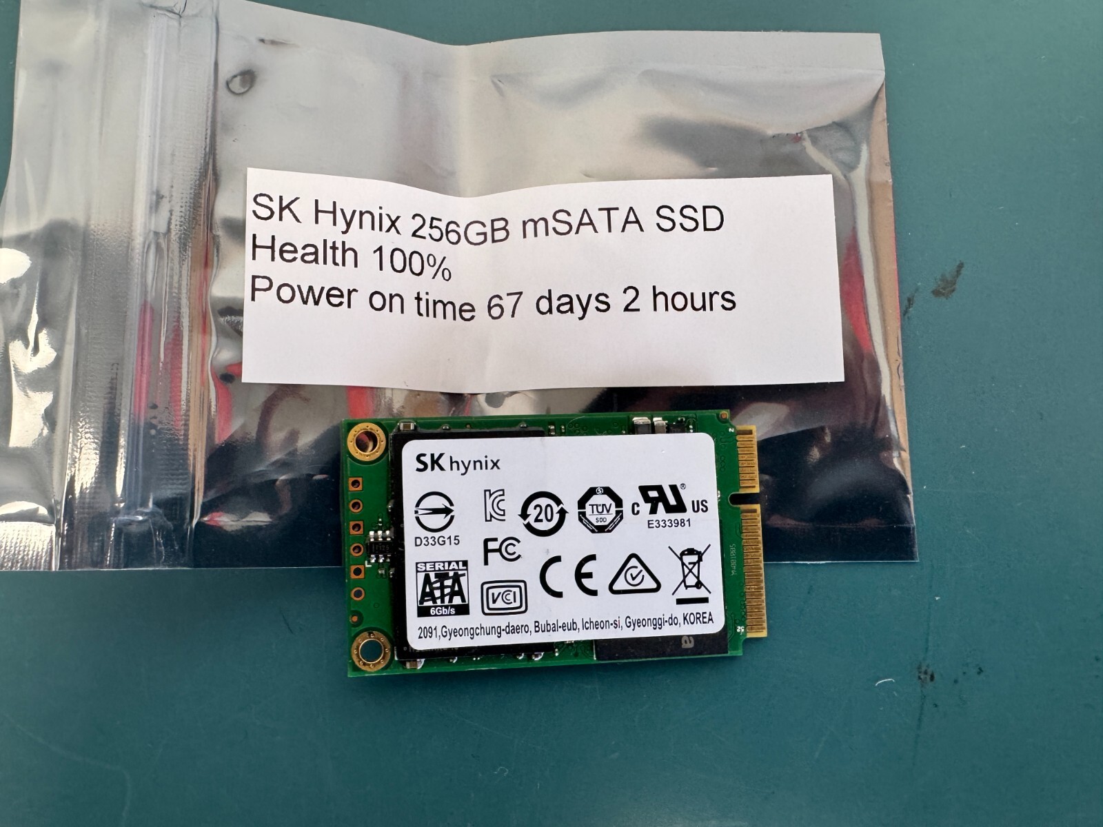 SK HYNIX SH920 256GB HFS256G3AMNB-2200A mSATA SSD