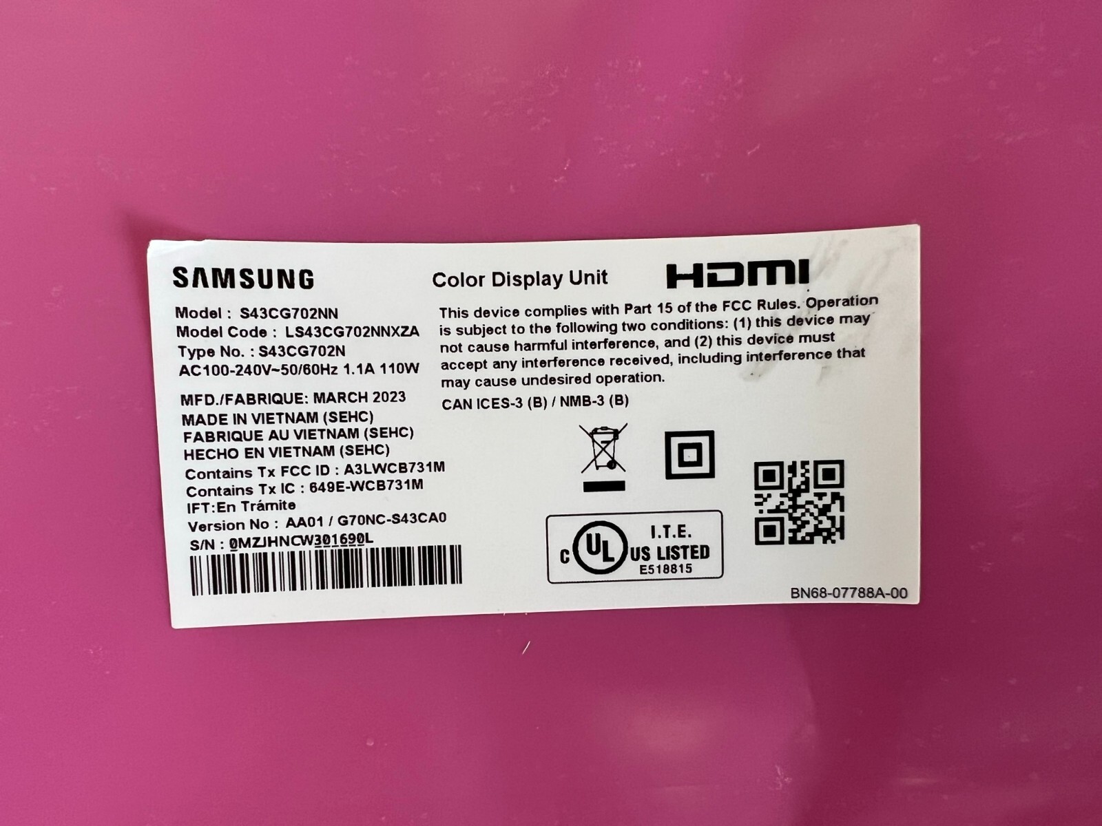 Main Board repair kit BN4401152A BN94179776Y for Samsung S43CG702NN - Image 5