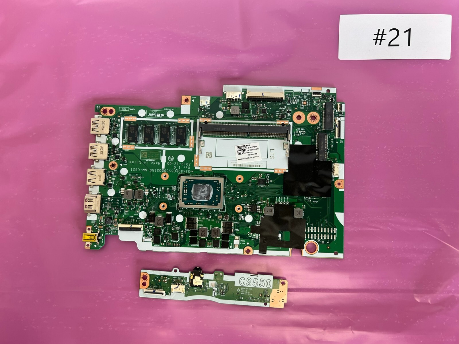 Lenovo IdeaPad 3 15ADA05 Motherboard Mainboard UMA AMD Athlon 3150U 5B20S44262
