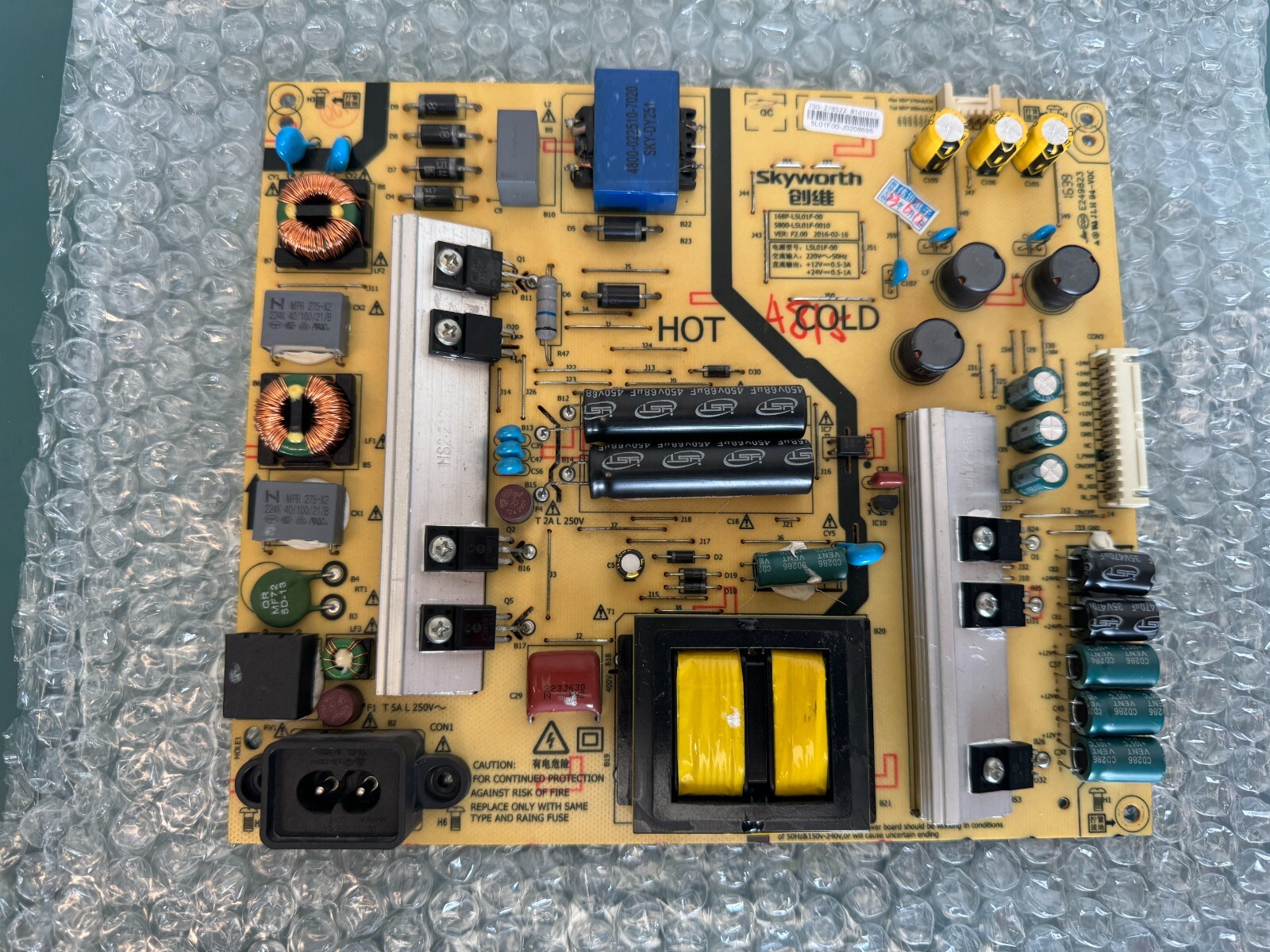 1pc 220V Skyworth 55V9E Power Board 168P-L5L01F-00 5800-L5L01F-0010