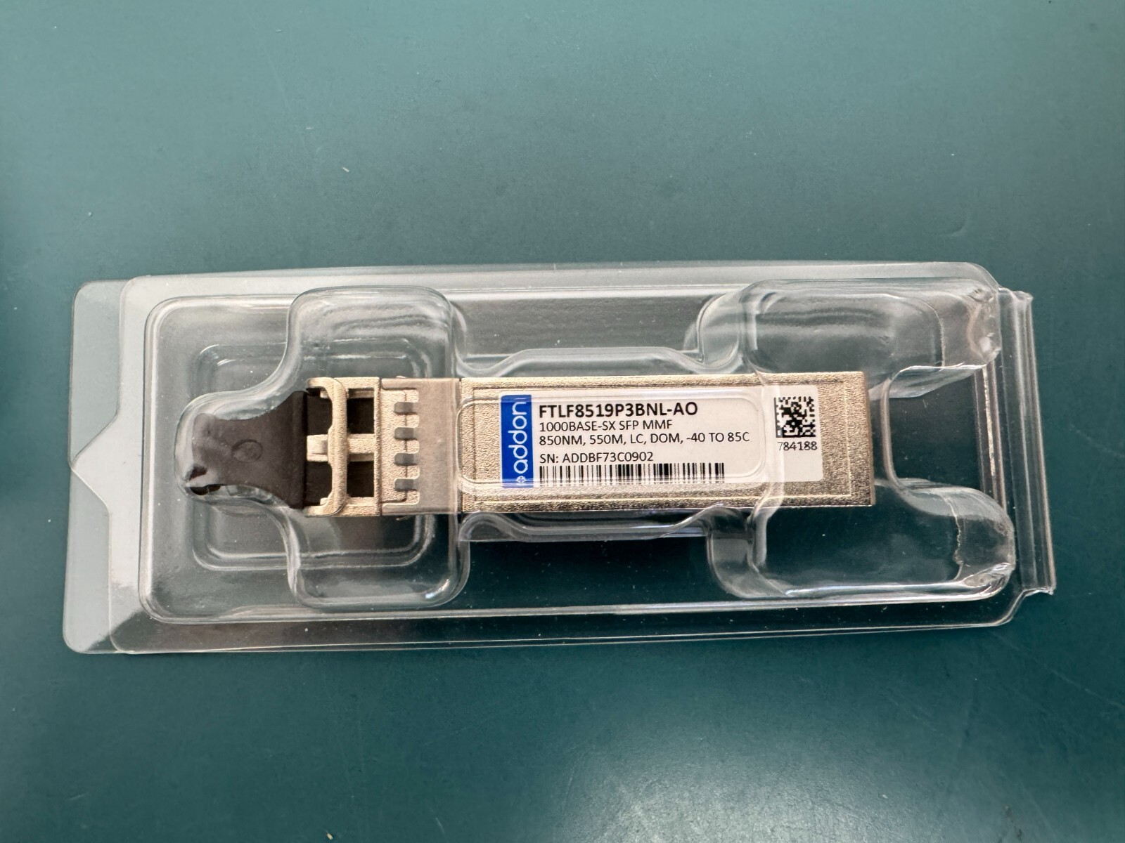 LOT of 4x AddOn Finisar FTLF8519P3BNL Compatible TAA Comp. 1000Base-SX SFP - Image 5