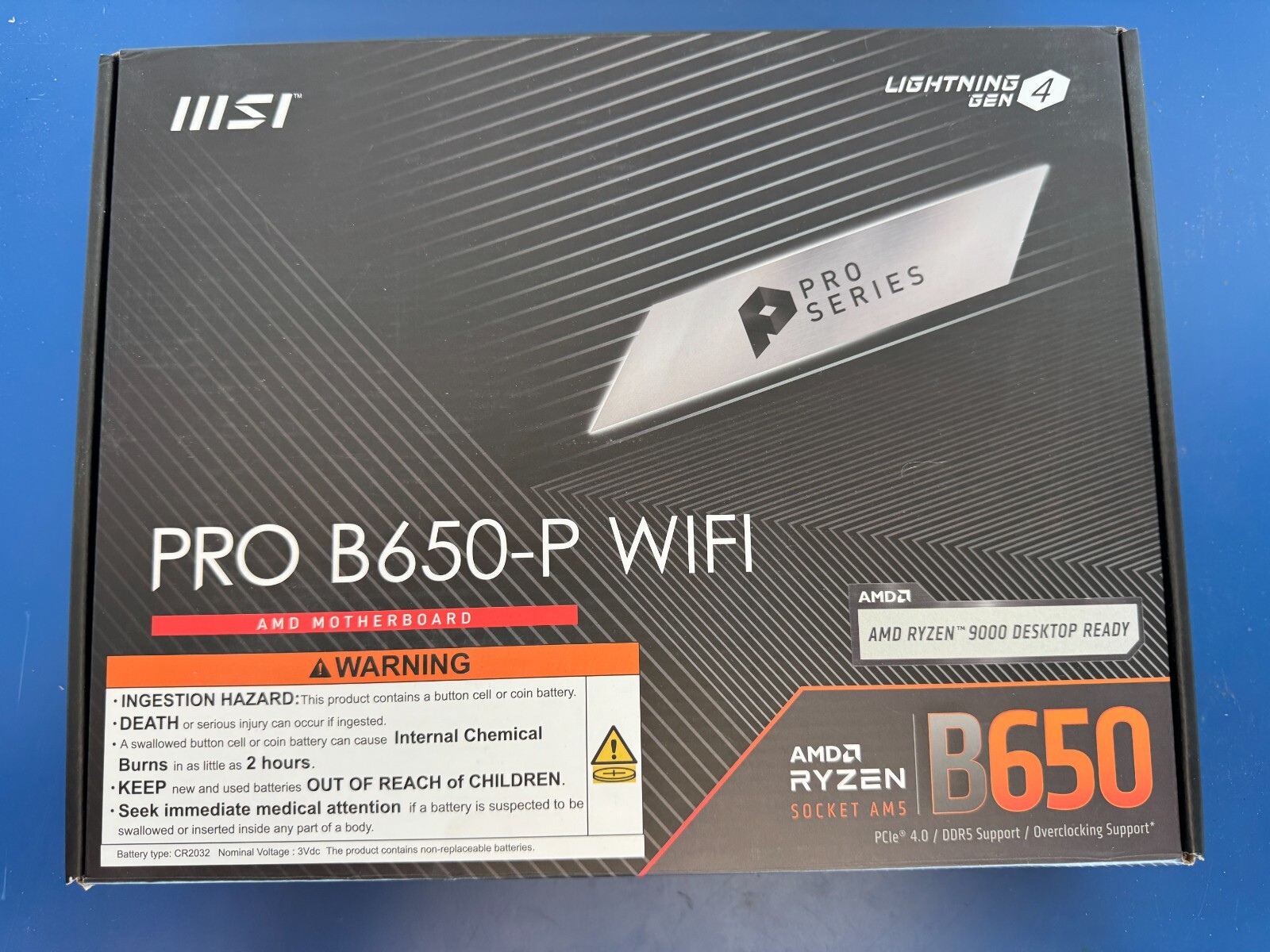 MSI PRO B650-P WIFI AM5 AMD B650 SATA 6Gb/s DDR5 Ryzen 7000 ATX Motherboard ob