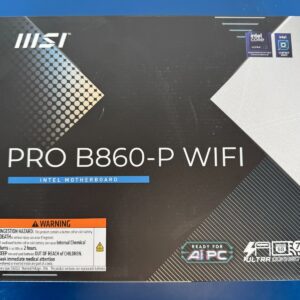 MSI PRO B860-P WIFI LGA 1851 Intel B860 SATA 6Gb/s DDR5 PCI-E x16 slot  M.2 Thun