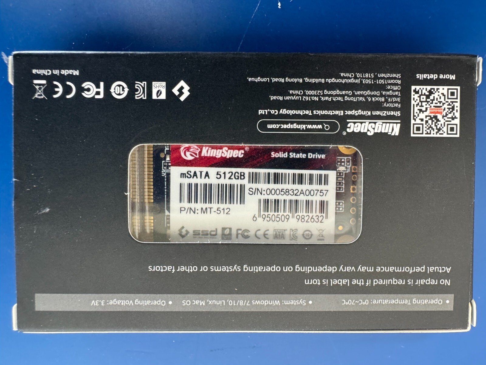 KingSpec MT-512 mSATA SSD Internal Solid State Drive 512GB - Image 3