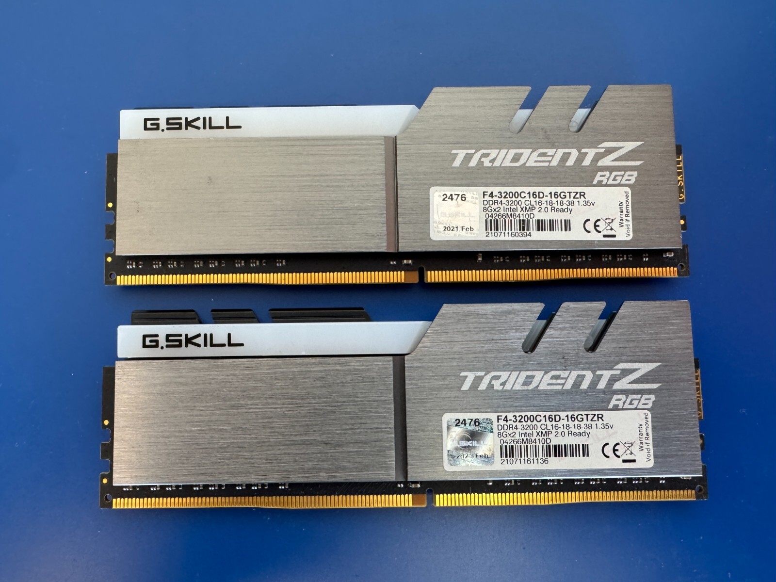 G. SKILL Trident Z RGB 2x8gb 16GB DDR4 3200 MHz PC4-17000 (F4-3200C16D-16GTZR) - Image 2