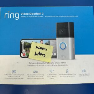 *FOR PARTS* MISSING BATTERY* Ring VRSLZ-0FC0 Video Doorbell 3