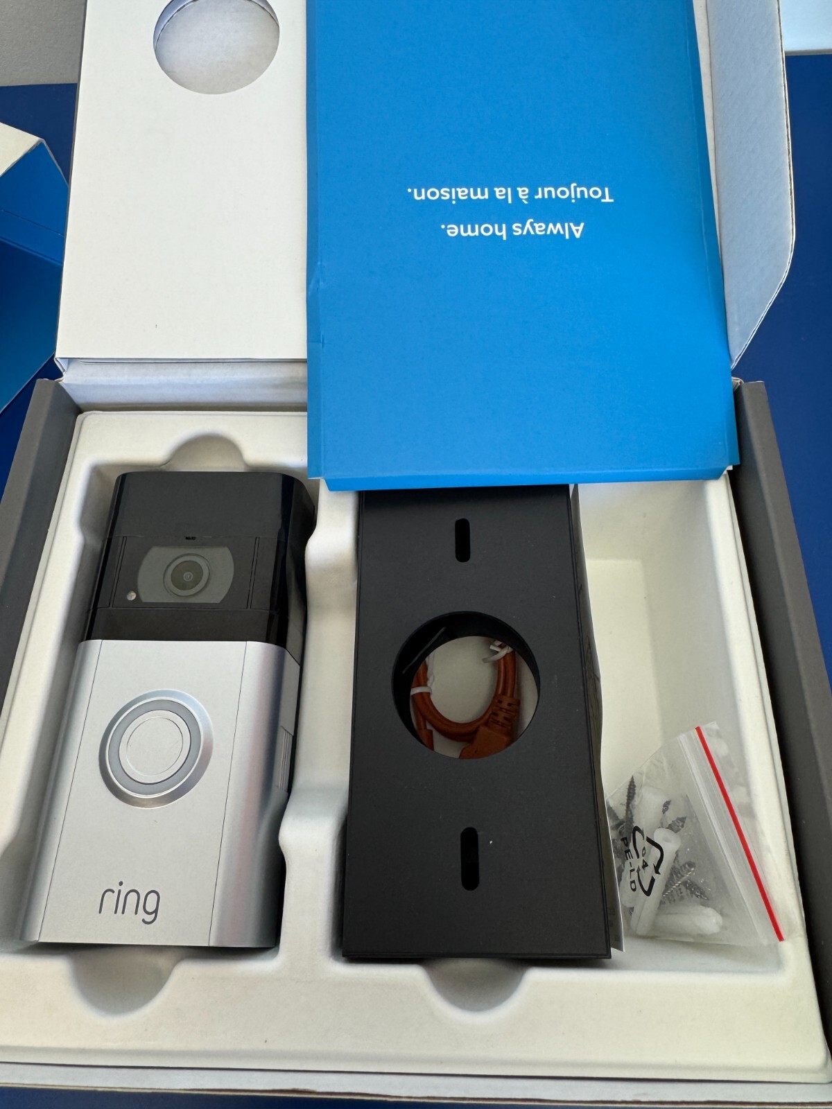 *FOR PARTS* MISSING BATTERY* Ring VRSLZ-0FC0 Video Doorbell 3 - Image 3