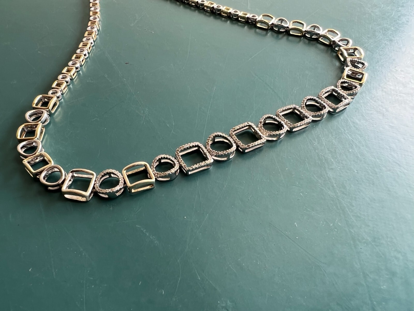 GEM STAR INC. Sterling Silver & Gold 1.02tcw Diamond Necklace