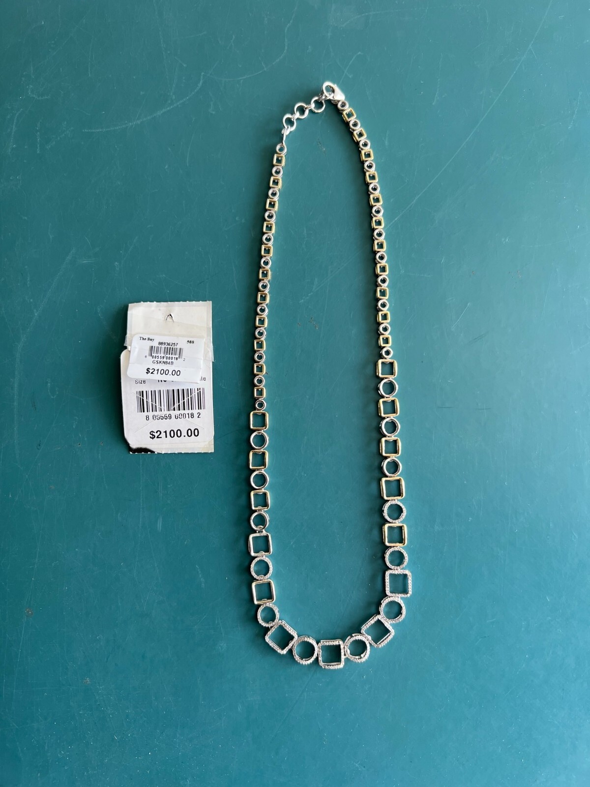 GEM STAR INC. Sterling Silver & Gold 1.02tcw Diamond Necklace - Image 2
