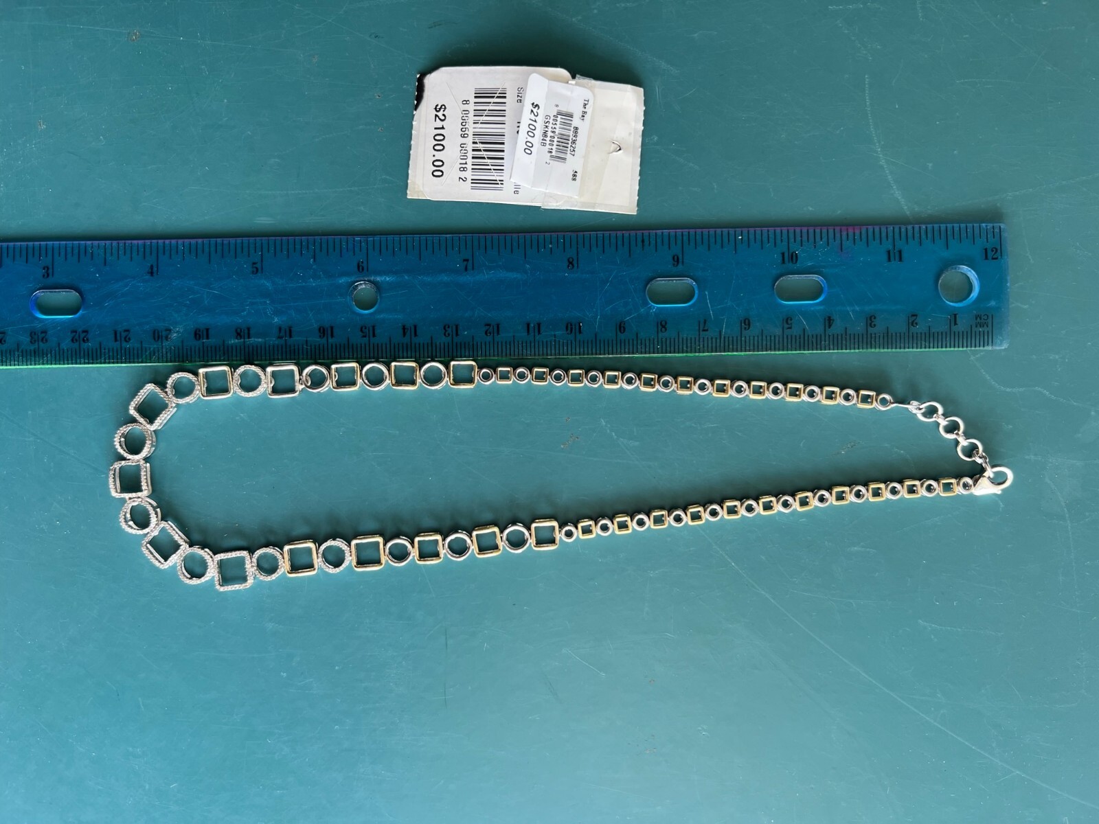 GEM STAR INC. Sterling Silver & Gold 1.02tcw Diamond Necklace - Image 3