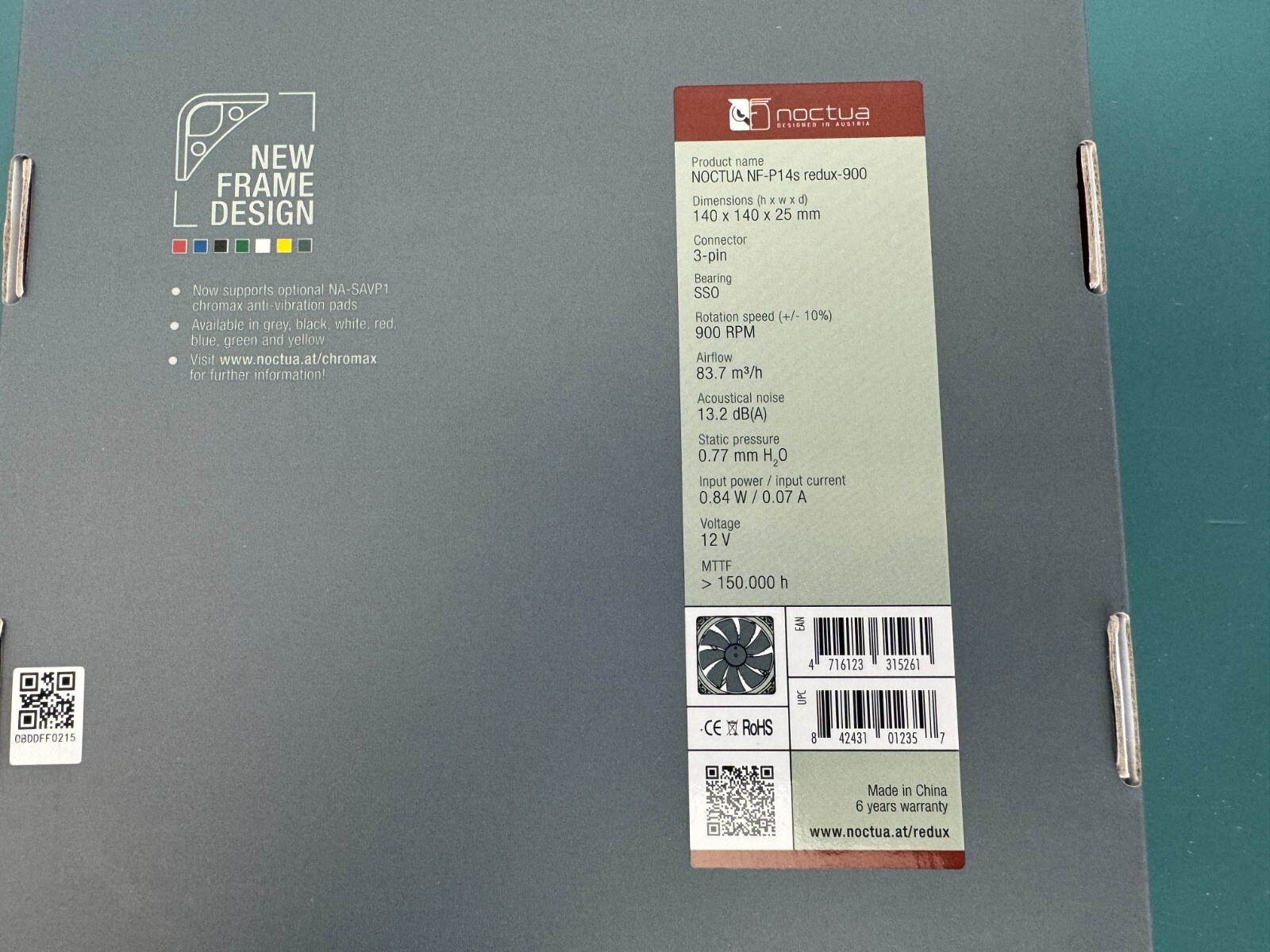 Noctua NF-P14s redux-900, Ultra Quiet Silent Fan, 3-Pin, 900 RPM (140mm, Grey) - Image 3