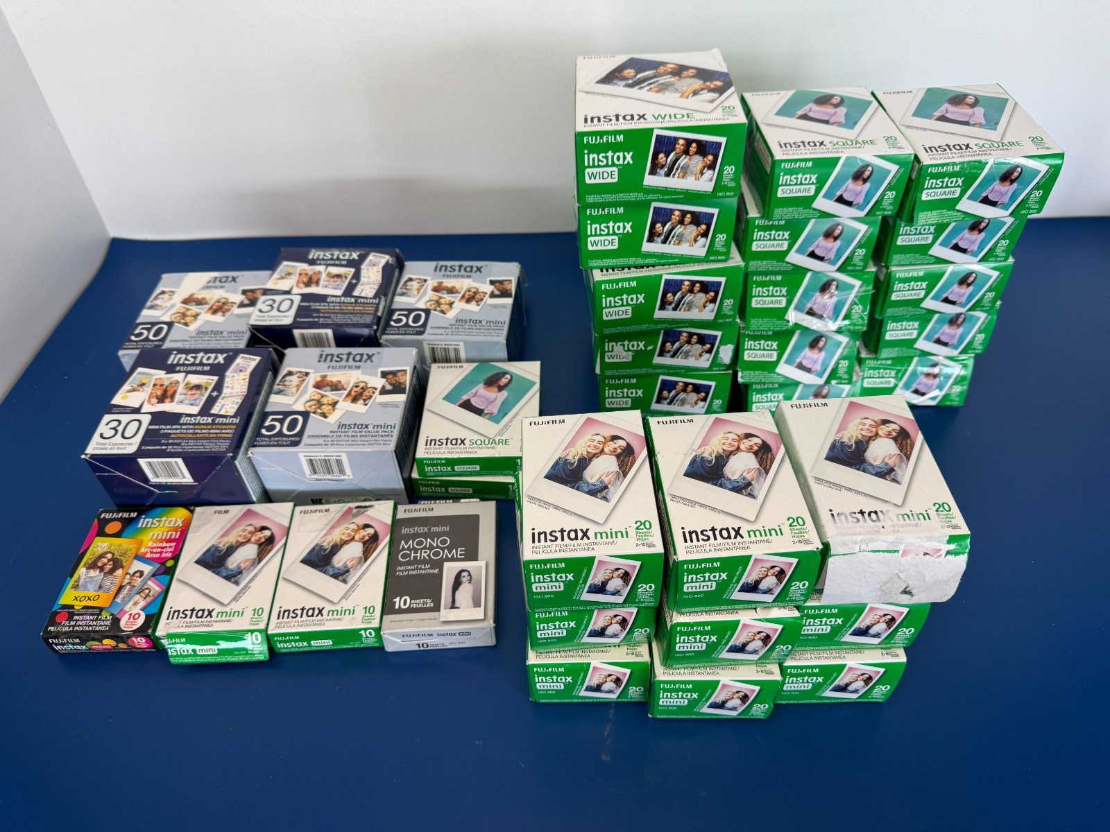 Lot new of Fujifilm instax 750 films total photo Instax mini square wide