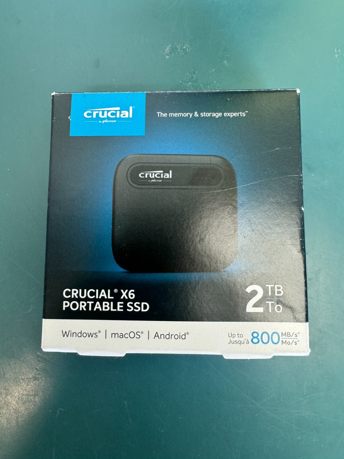 Crucial X6 Black Portable 2TB USB 3.2 540MB/s External SSD (CT2000X6SSD9)
