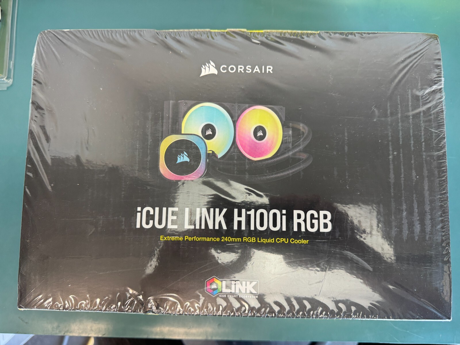 CORSAIR iCUE LINK H100i RGB Liquid CPU Cooler - QX120 RGB Fans - 240mm Radiator