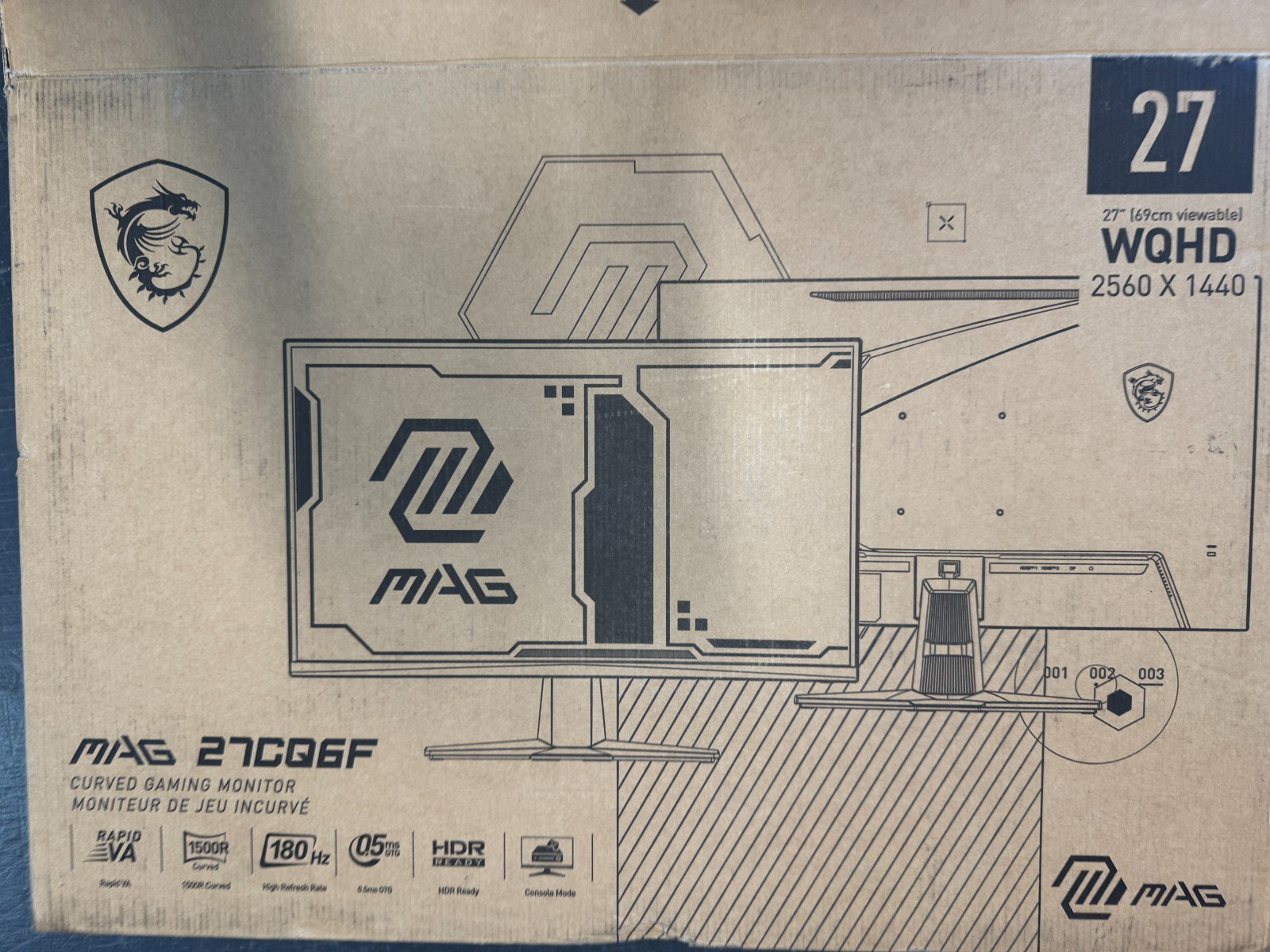 MSI MAG 27CQ6F 27 Class WQHD Curved Screen Gaming LED Monitor 16:9 2560 x 1440 - Image 7