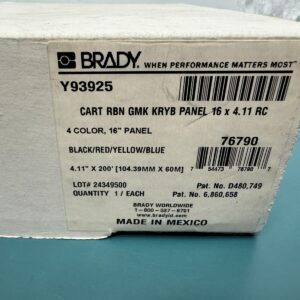Brady 76790 GlobalMark® Ribbon Cartridge 4.11" X 200' Black /Red / Blue / Yellow