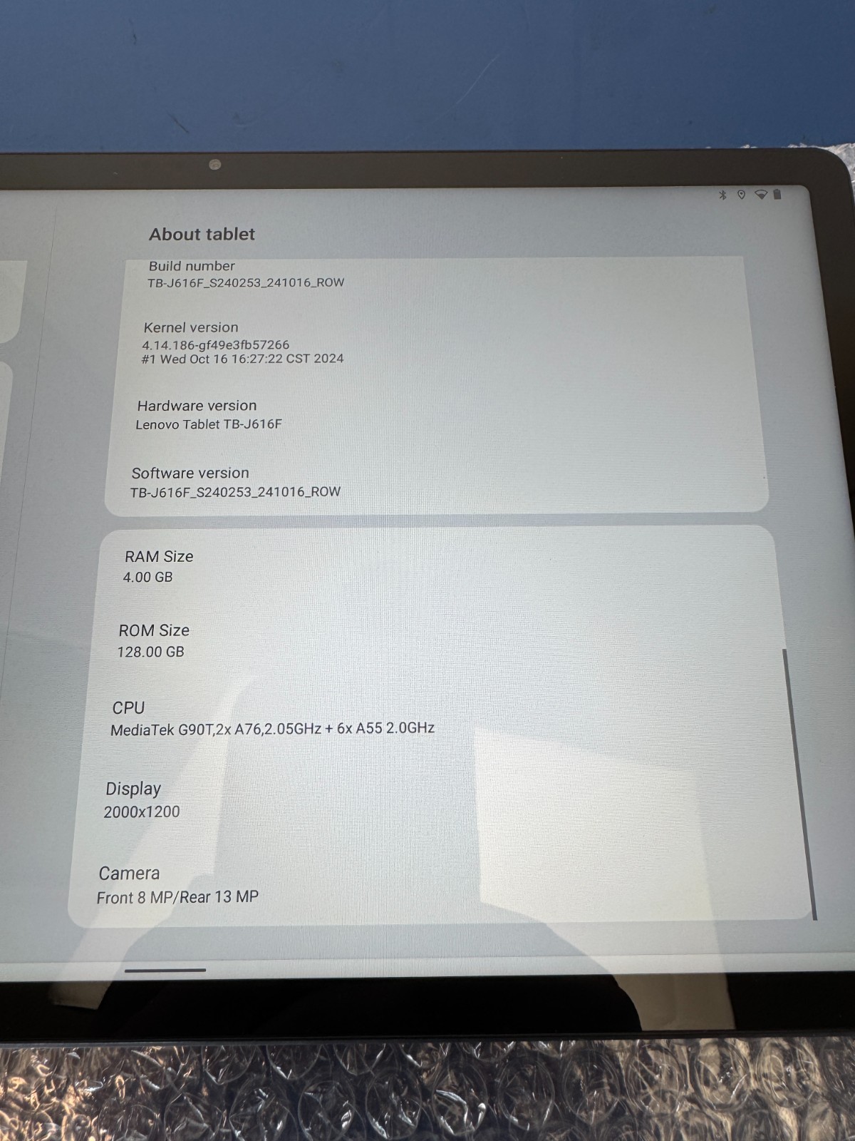 Lenovo Tab P11Plus Tablet 11" MediaTek G90T Tablet 4GB RAM 128gb TB-J616F - Image 11