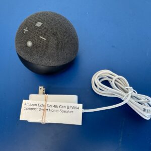 Amazon Echo Dot (4th Gen) B7W64E Smart Speaker Charcoal With Cord Tested